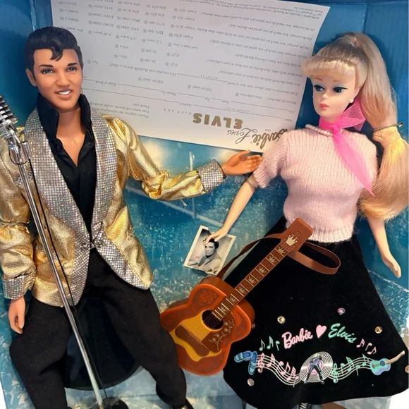 Barbie Mattel 1996 Barbie Loves Elvis Collector Edition Dolls - Picture 2 of 5